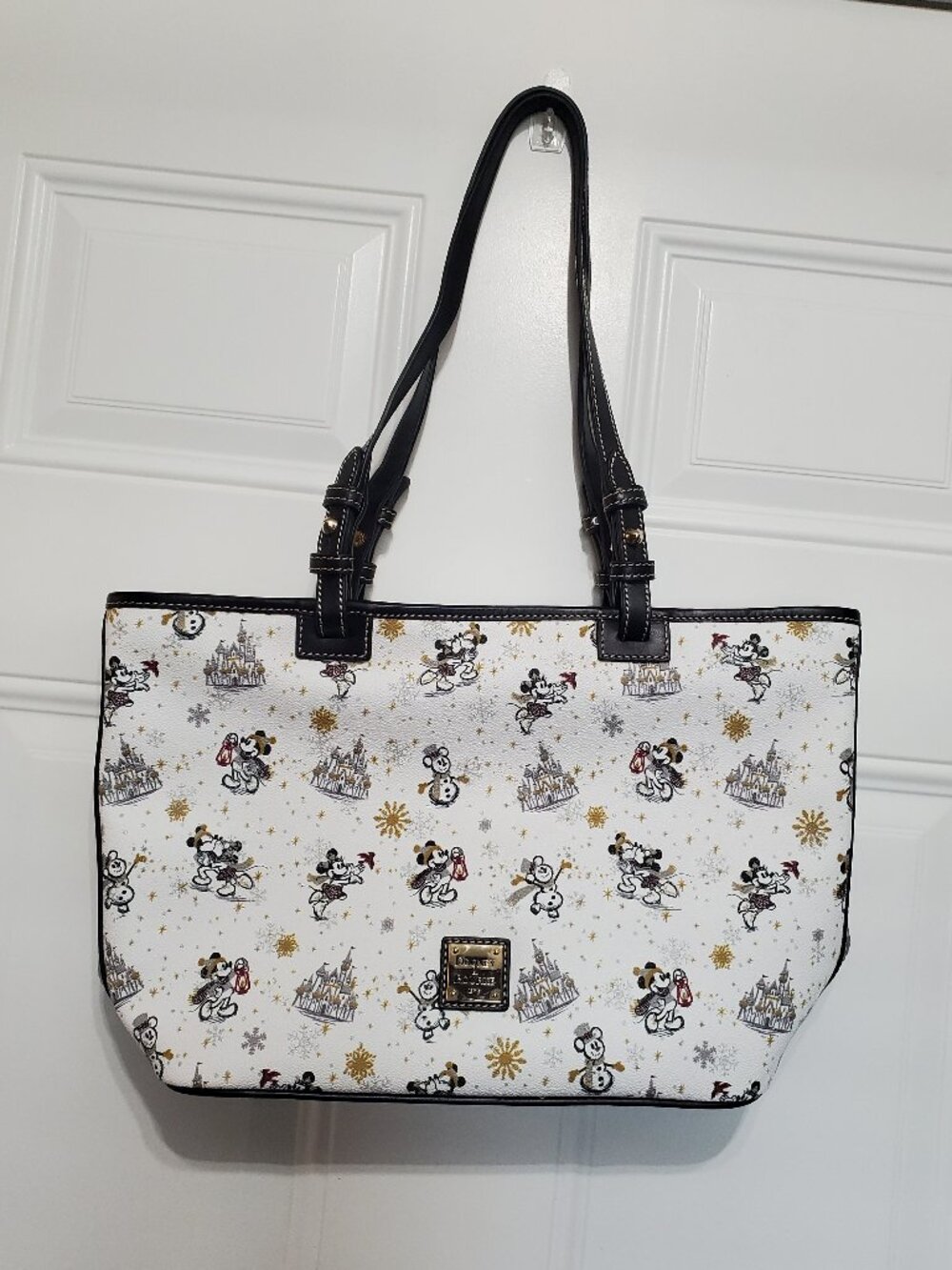 Disney Parks Dooney & Bourke Holiday Winter Mickey Tote Bag